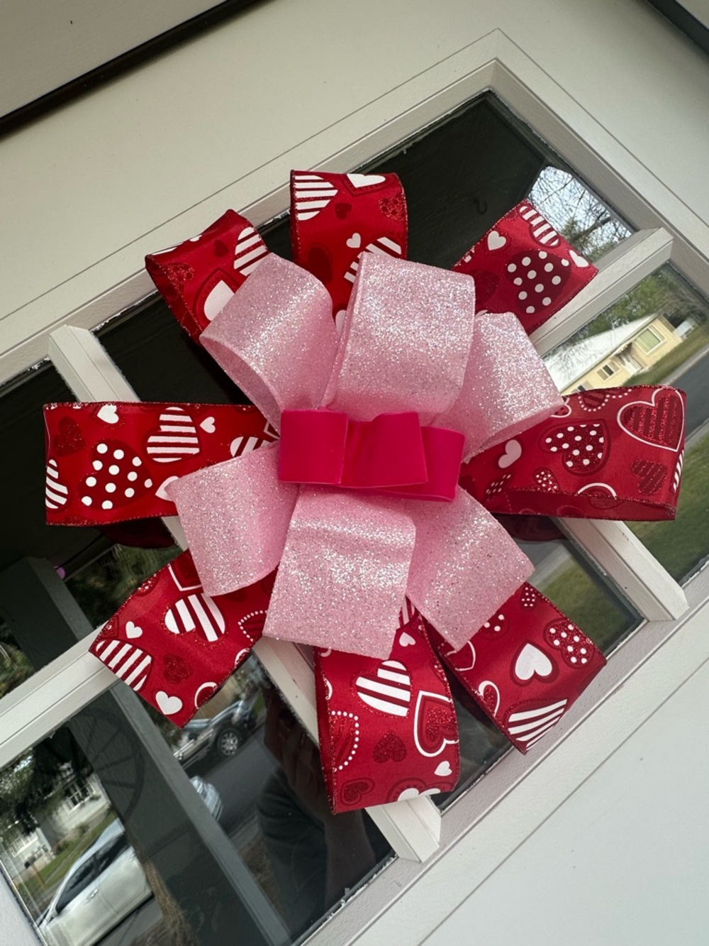 Valentine Heart Ribbon Bow - Door Decoration